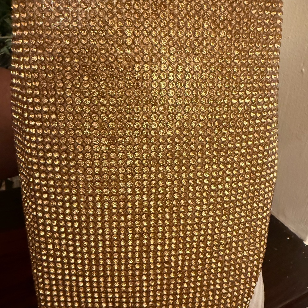Gold Rhinestone Evening Clutch - Picture 7 of 11